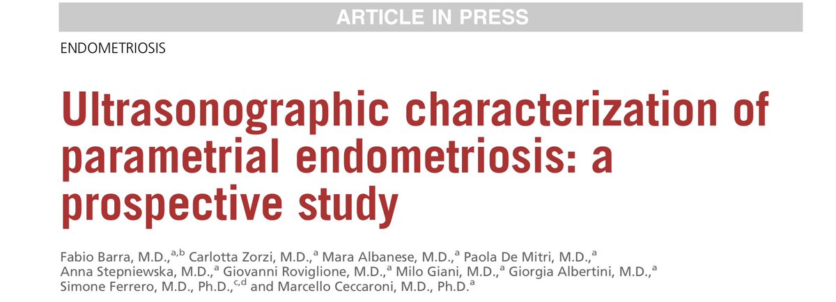 Simone Ferrero (@drferrero) on Twitter photo Ultrasonographic characterization of parametrial endometriosis: a prospective study - Fertility and Sterility fertstert.org/article/S0015-… 🎗️
#endometriosis #diagnosis #ultrasound #parametrium #parametrialendometriosis
<a href="/FertStert/">Fertility Sterility</a> Ultrasonographic characterization of parametrial endometriosis: a prospective study - Fertility and Sterility fertstert.org/article/S0015-… 🎗️
#endometriosis #diagnosis #ultrasound #parametrium #parametrialendometriosis
<a href="/FertStert/">Fertility Sterility</a>