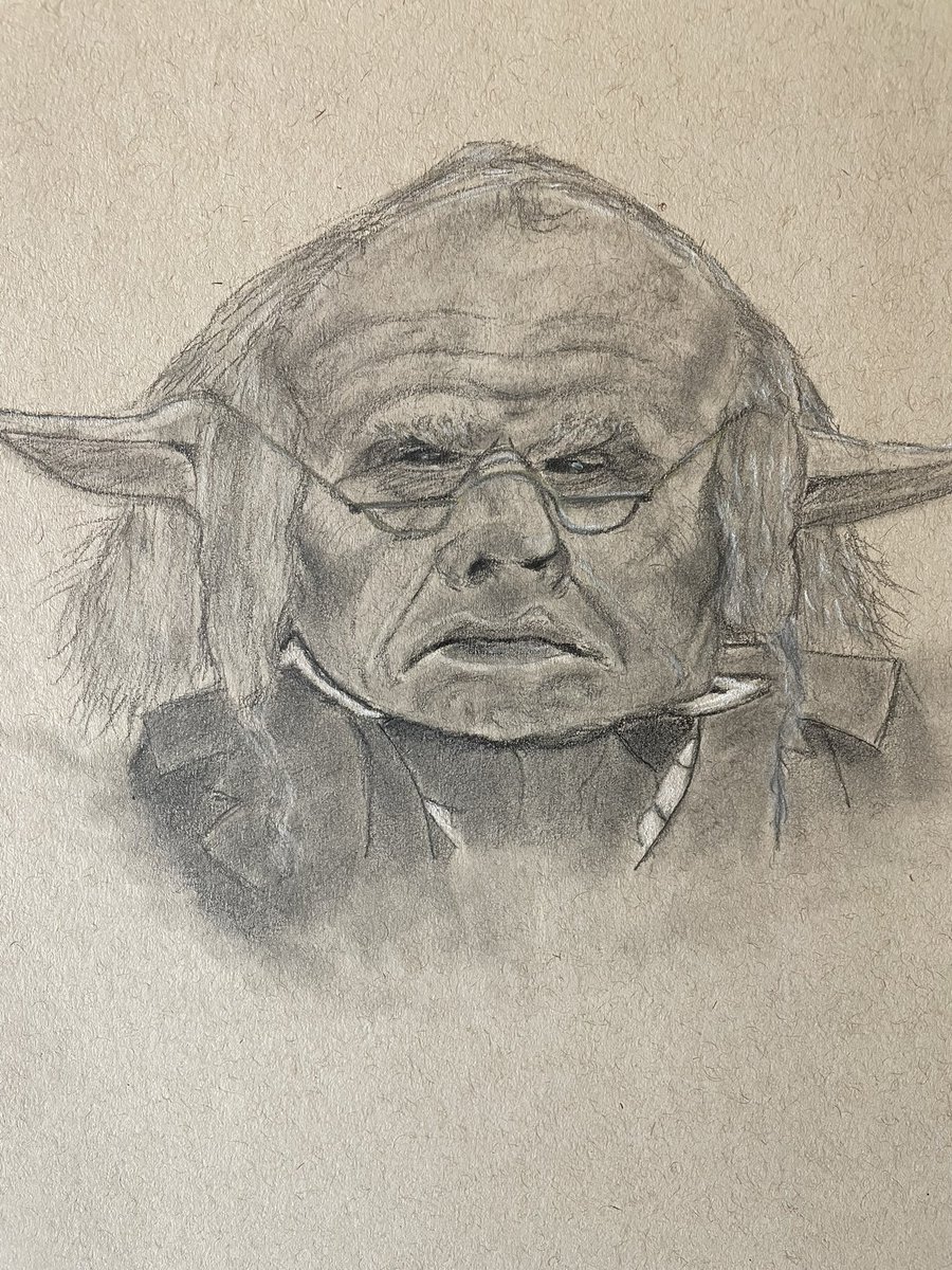 artworkhank's tweet photo. Gringotts Bank Goblin drawings. ✍️ 

On Strathmore toned tan paper in graphite, charcoal, and pastel pencil.

#art #drawing #HarryPotter #WizardingWorld #fantasy #darkfantasy  #goblins #fanart #Sketchbook https://t.co/CaAOUbUgdZ