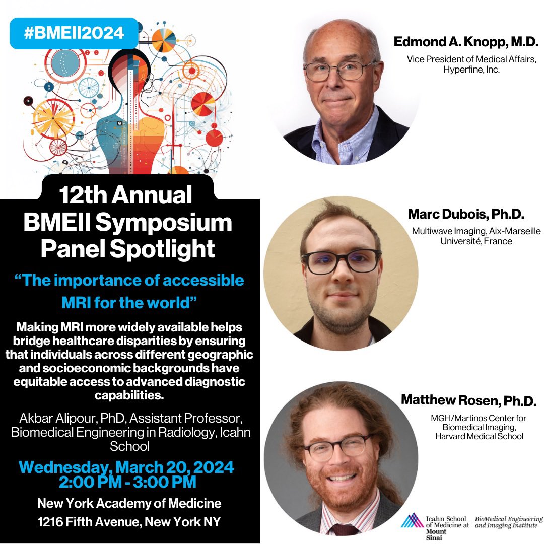 BioMedical Engineering and Imaging Institute (@bmeiisinai) on Twitter photo One week away from the 12th Annual BMEII Symposium, we are happy to feature this insightful panel!
<a href="/RosenLab/">Matt Rosen</a> <a href="/DuboisMarc12/">Dubois Marc</a> One week away from the 12th Annual BMEII Symposium, we are happy to feature this insightful panel!
<a href="/RosenLab/">Matt Rosen</a> <a href="/DuboisMarc12/">Dubois Marc</a>