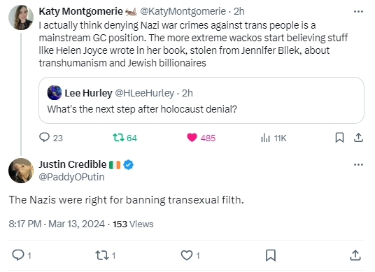 As usual with JK Rowling's fanbase, the general consensus seems to be split somewhere between "You're lying! She never said that! All those screenshots don't exist! Lalalala I can't hear you!" and "The Nazis were great, actually"
