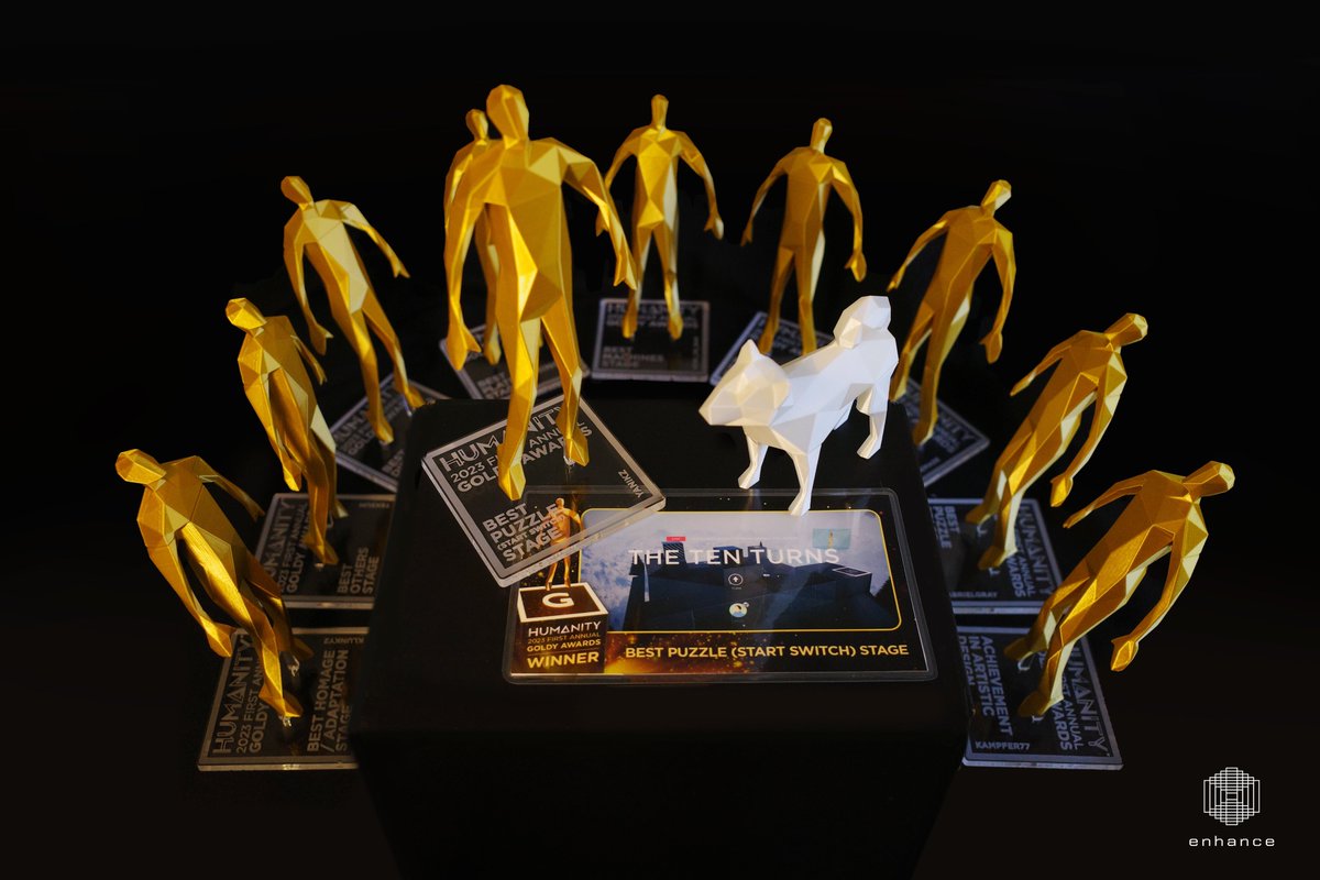 Yeah, the Oscars were cool and all that. But check out THESE gold statuettes. A Goldy and Shiba were sent to winners of the 2023 First Annual Goldy Awards for the best community-created HUMANITY stages! Congratulations again to this year's winners. 🙏🏻🥰 A special playlist is…