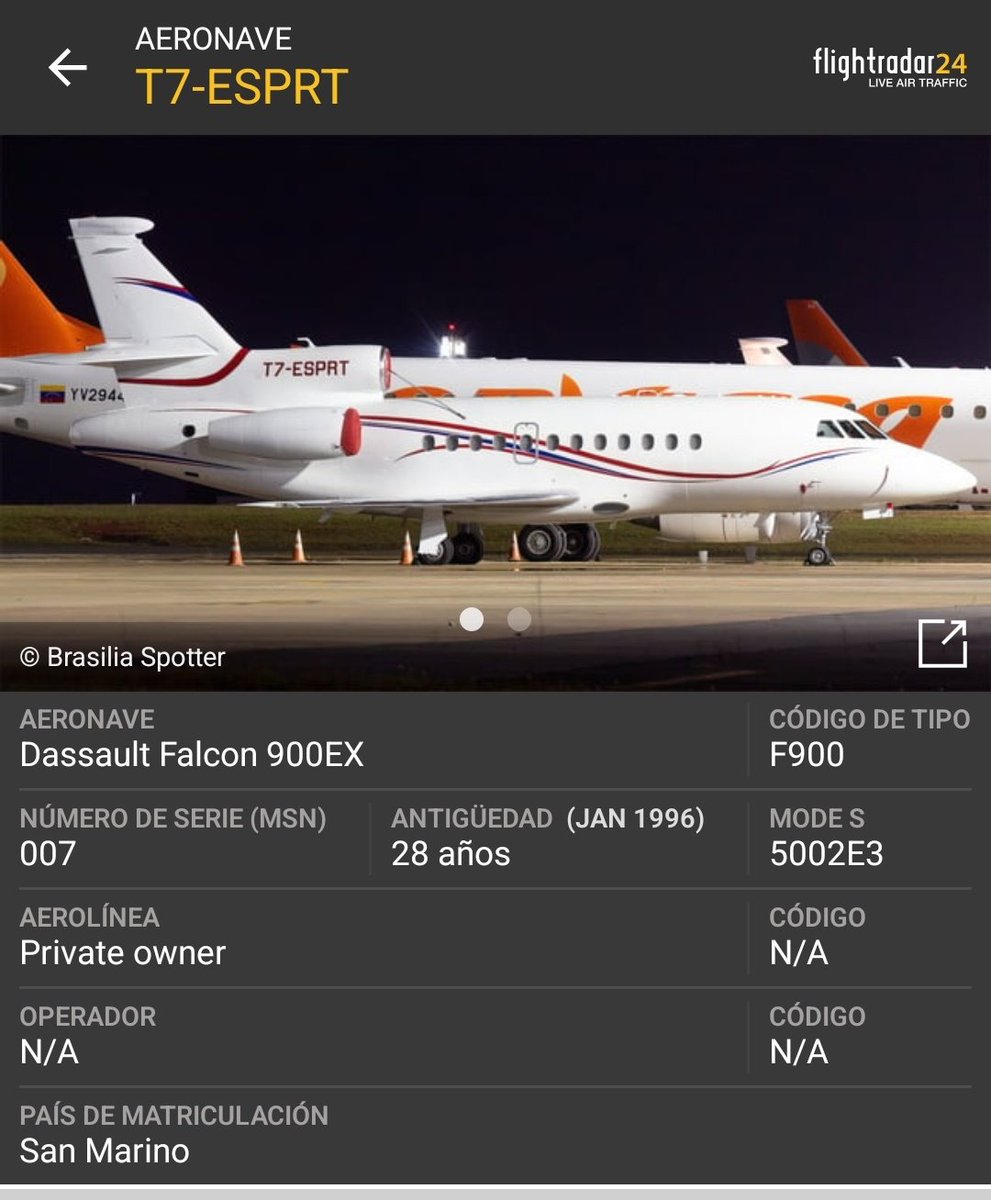 Arr3ch0's tweet photo. Hoy al mediodía llegó al aeropuerto La Isabela de Santo Domingo, #RepúblicaDominicana el jet de ultra lujo del régimen de Maduro #T7ESPRT https://t.co/PkZ9c3Zcmw