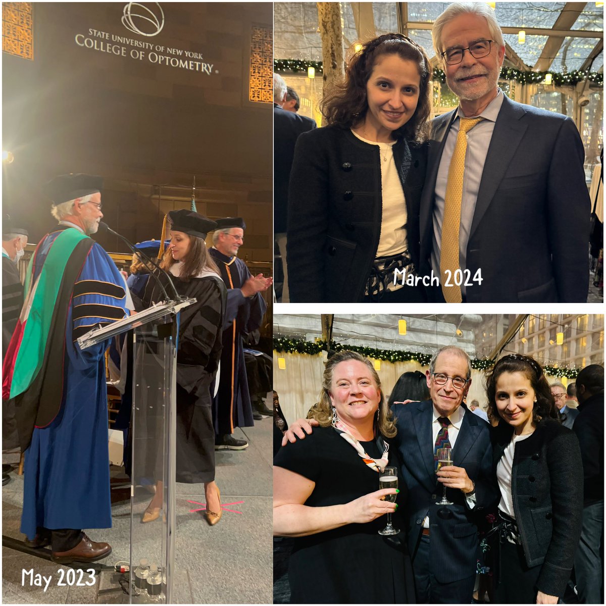 Last year, I was humbled to receive an Honorary Doctorate from <a href="/sunyopt/">SUNY Optometry</a> and am honored to serve on its Board of Directors today. As a New Yorker, I am grateful to have benefitted from the College's cutting-edge research and services. 
As Dr. David Heath retires, we recognize his