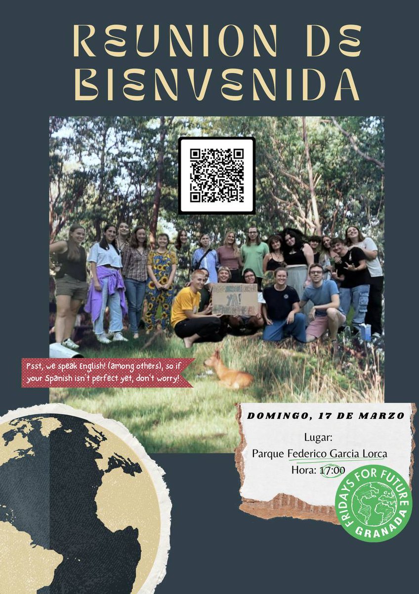 🌍 Picnic de Bienvenida 🌎 ¿Quieres movilizarte contra la crisis climática? Este domingo 17 tendremos un ✨Picnic✨ en el Parque García Lorca a las 17:00 Ante grandes problemas, soluciones colectivas. 😉✊ (Also in English)