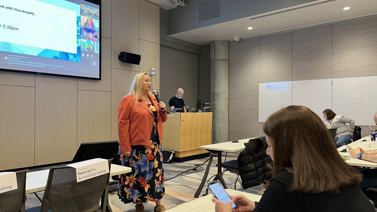buckleyplanet's tweet photo. Fun times talking #microsoftviva and #vivaamplify
@percusn #nottracy #mvpsummit https://t.co/chV86EnzzE