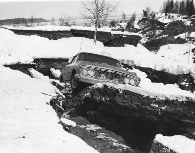 Pickaxe_Master's tweet photo. Did you know? Mega-earthquakes can shave milliseconds off Earth's day! ⏱️ NASA says these giants shift our axis a teeny bit, making days shorter. Who knew earthquakes were secretly time thieves? 🌍🤔 

#EarthScience #Megaquakes 

📷 - The Great Alaska Earthquake of 1964 https://t.co/Yja1J99tFV