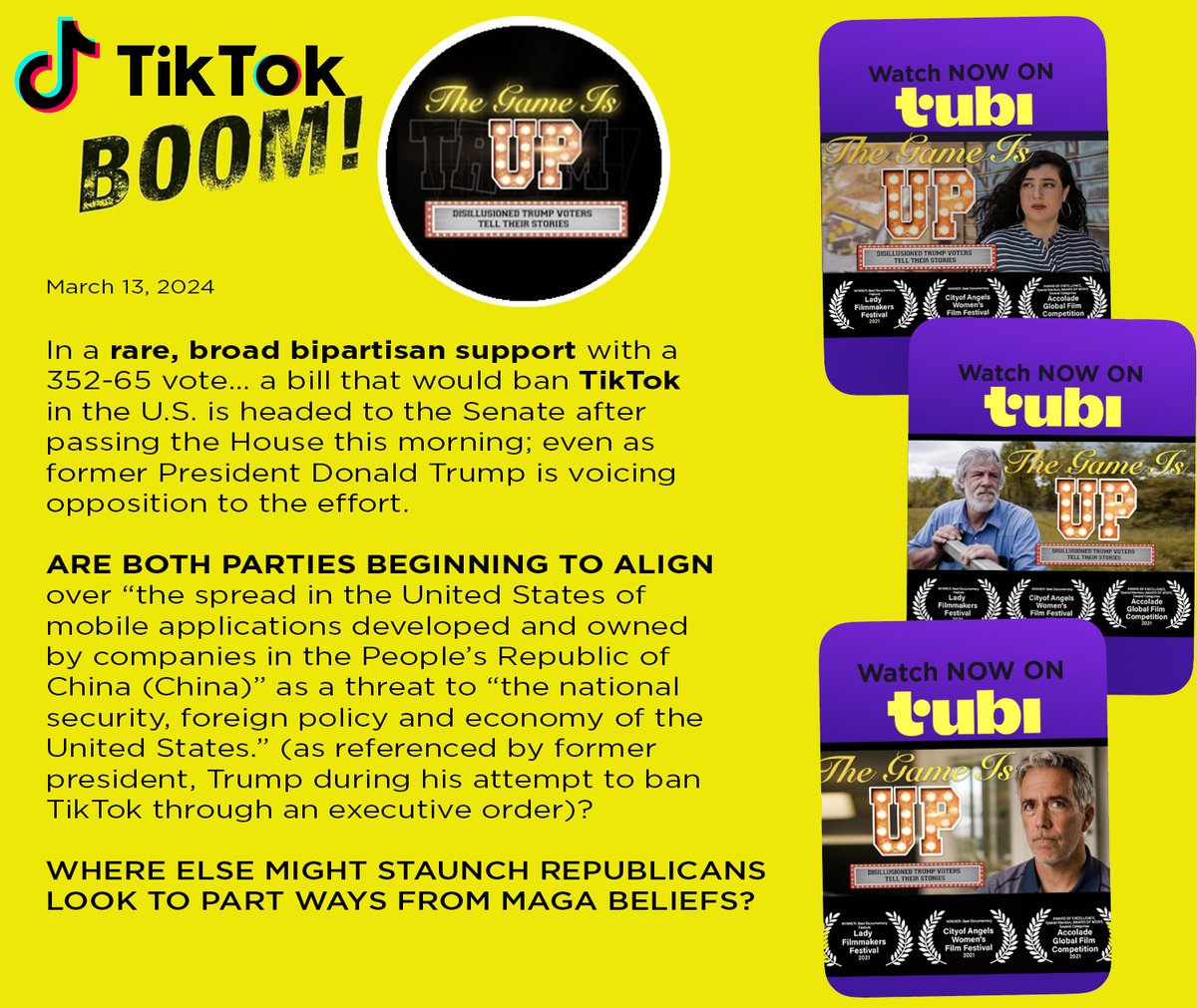 The Game is Up (@dignitypac) on Twitter photo DEAR MAGA: IF TRUMP CAN CHANGE HIS MIND THIS EASILY, YOU CAN TOO (about him)... Listen to what other MAGA's have said about changing their minds in our film. <a href="/indierights/">Indie Rights</a> @tonyserrata <a href="/MelissaJPeltier/">MelissaJPeltier</a> DEAR MAGA: IF TRUMP CAN CHANGE HIS MIND THIS EASILY, YOU CAN TOO (about him)... Listen to what other MAGA's have said about changing their minds in our film. <a href="/indierights/">Indie Rights</a> @tonyserrata <a href="/MelissaJPeltier/">MelissaJPeltier</a>