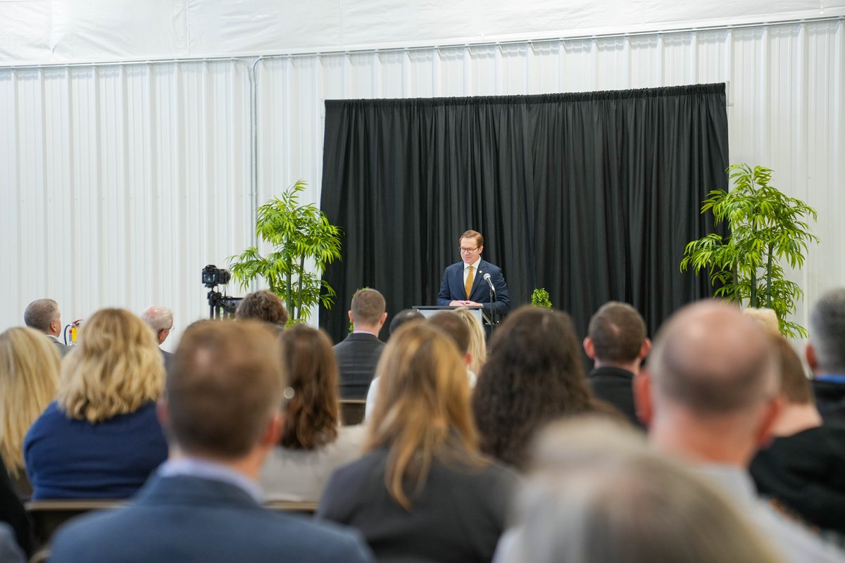 Progress as promised. We were here for conversations about concepts. Here for the groundbreaking, and now, we've cut the ribbon on the Grow Hays MicroFactory. The only thing left to do is fill this thing up with new manufacturing in northwest Kansas!