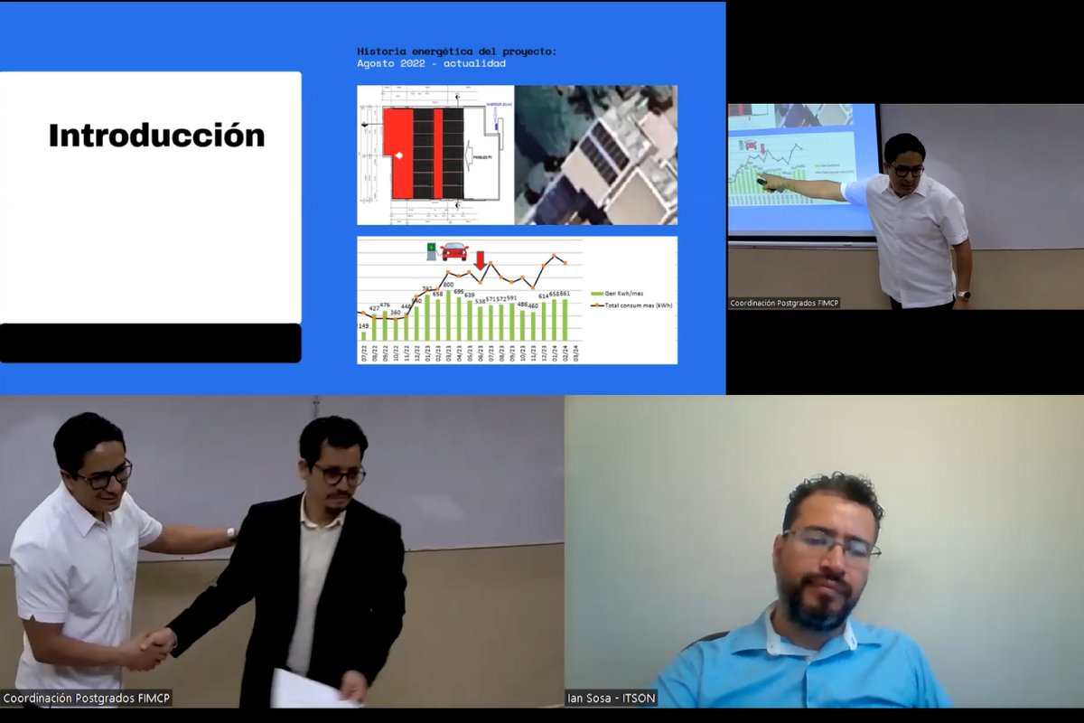 📢El viernes 1 de marzo, presenciamos la brillante presentación de Cristhian Terán Correa, estudiante destacado de la Maestría en Sistema de Energía.