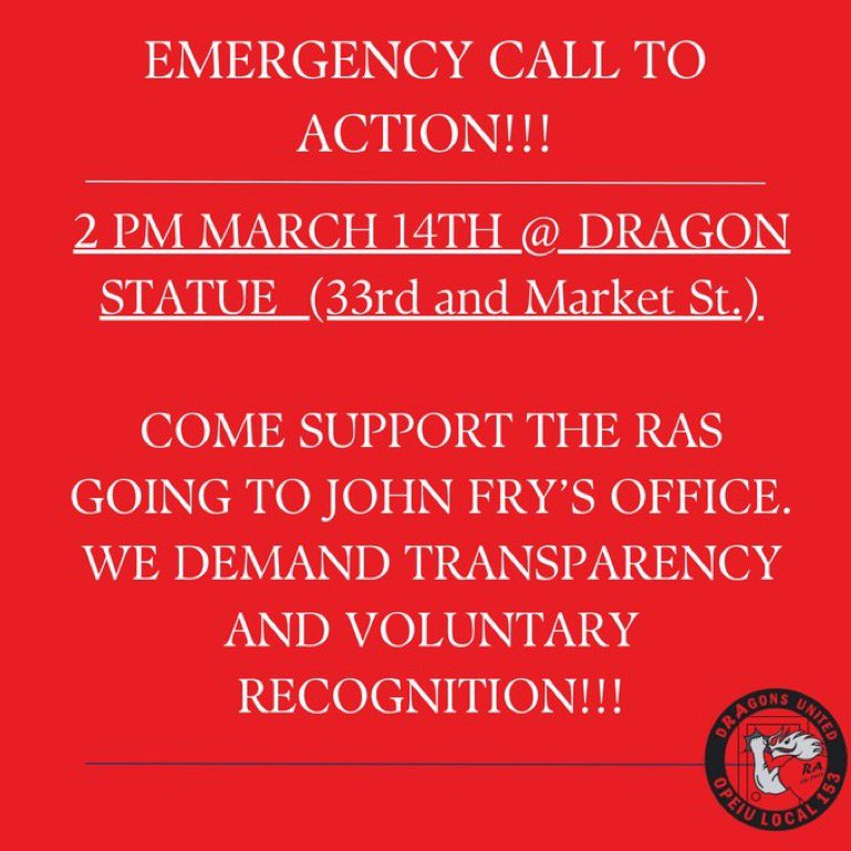 DREXEL RA RALLY ANNOUNCEMENT! Tomorrow @ 2pm!! Come one come all!! @duraunion
