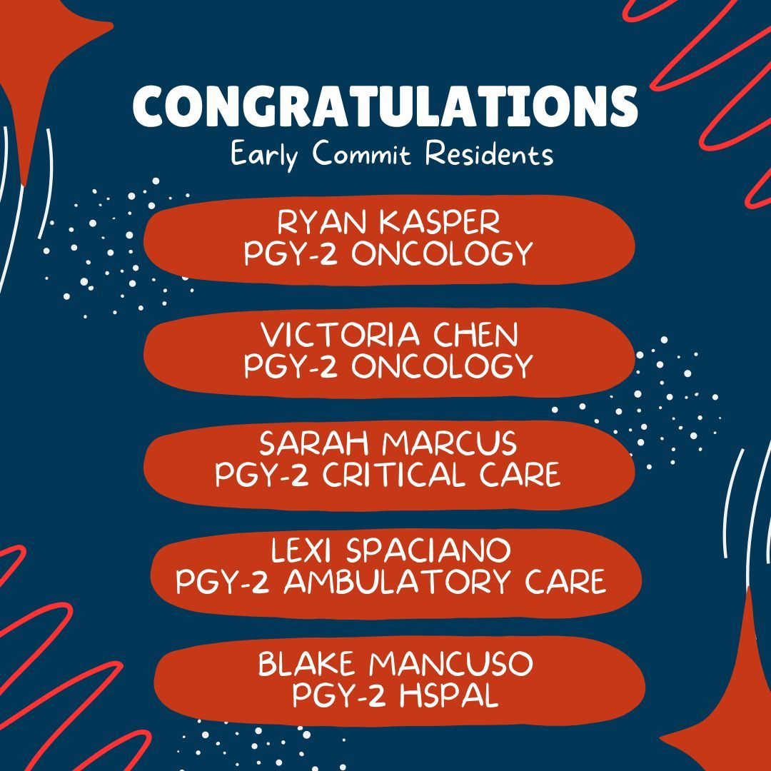 Happy Match Day to everyone and a huge congratulations to our 2024-2025 PGY1 and PGY2 residency classes! Welcome to the HUP Pharmacy team, we are looking forward to seeing all of you in July! #HUPPharmacy #RxMatchDay #MatchDay2024 #TwitterRx