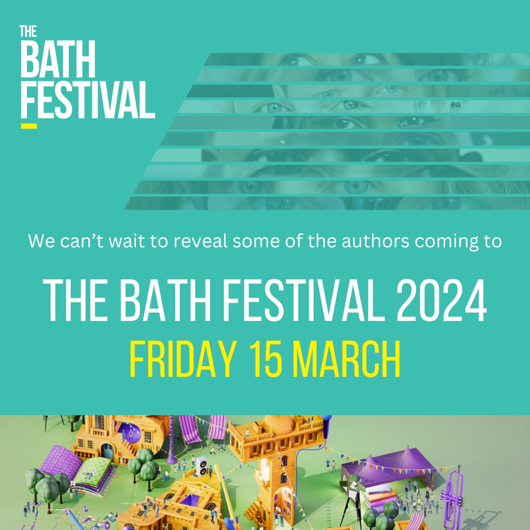 We can barely contain our excitement for revealing who some of the fantastic authors will be at #BathFest24. All will be revealed tomorrow, so sign up to our newsletter to be the first to hear. Want to book ahead of the public? Become a Festival member. bit.ly/2YvsR2B