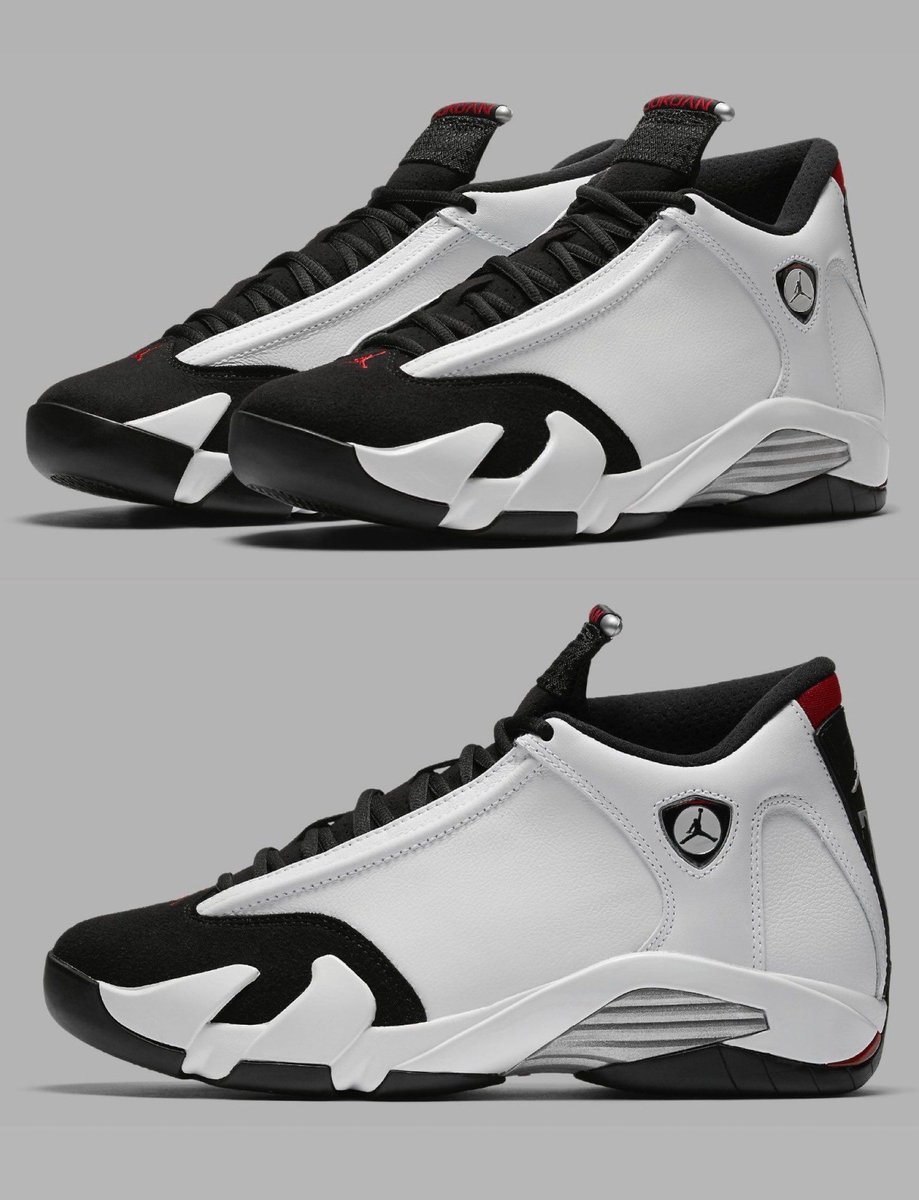 JustFreshKicks's tweet image. Air Jordan 14 "Black Toe" moved up to November 2nd ⚪️⚫️🔴 bit.ly/42WzT1