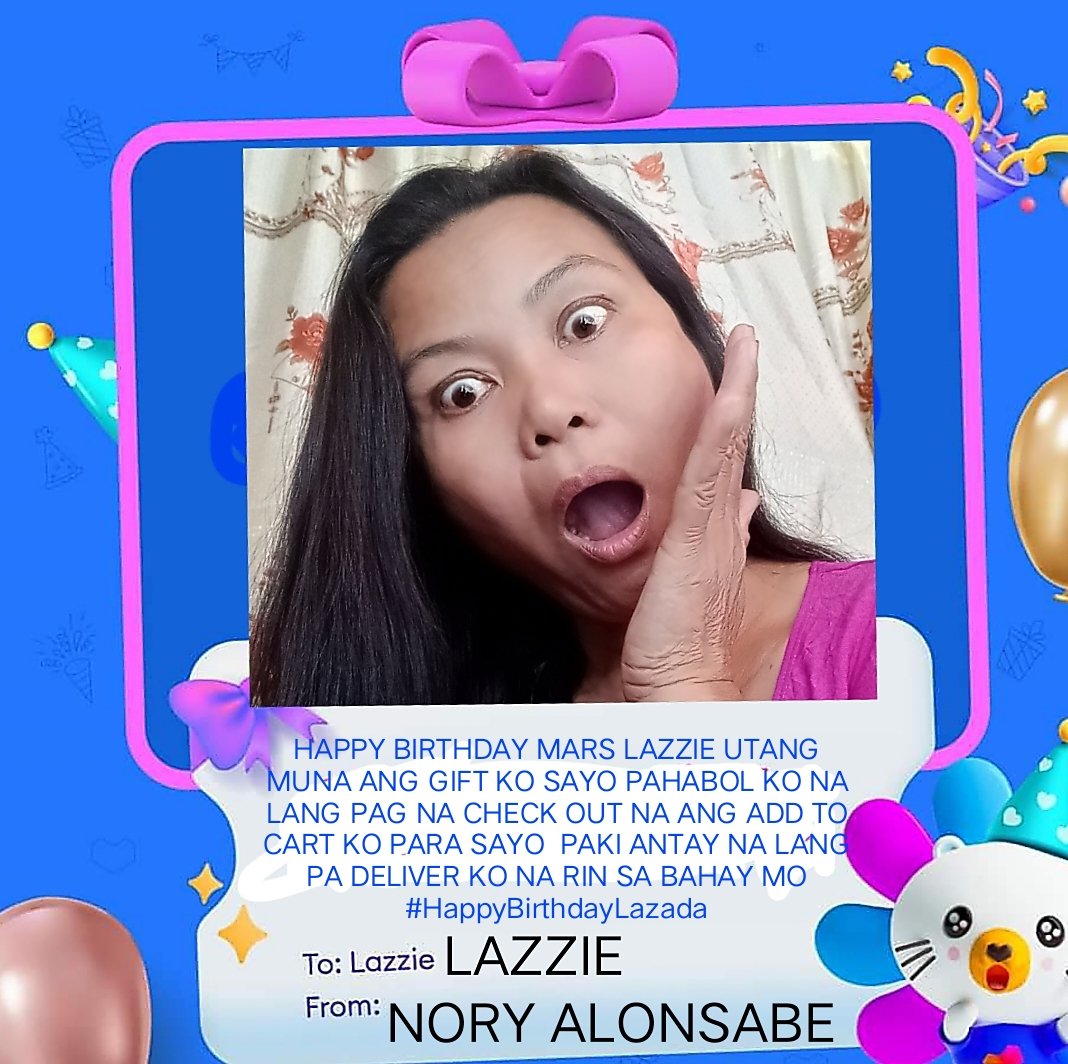 HAPPY BIRTHDAY MARS LAZZIE UTANG MUNA ANG GIFT KO SAYO PAHABOL KO NA LANG PAG NA CHECK OUT NA ANG ADD TO CART KO PARA SAYO  PAKI ANTAY NA LANG PA DELIVER KO NA RIN SA BAHAY MO
#HappyBirthdayLazada

<a href="/Danicajoypined4/">Danica joy pineda</a> 
<a href="/OclosSheryl/">Shelo Oclos</a> 
<a href="/akiakat15/">Katherine R. Sicat</a> 
<a href="/LazadaPH/">Lazada Philippines</a>