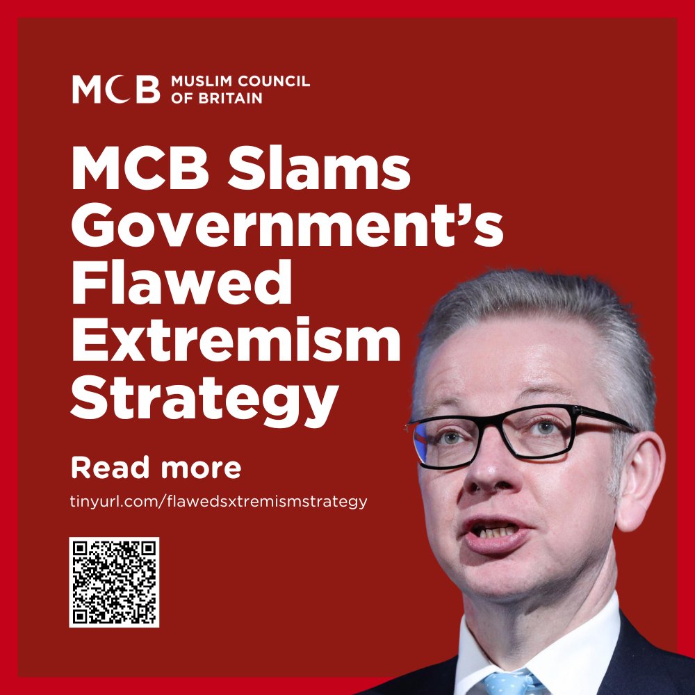 🚨 STATEMENT | MCB Slams Government’s Flawed Extremism Strategy 'A broad cross-section of British society will see through the government’s divisive extremism proposals.' ➡️ mcb.org.uk/muslim-council…