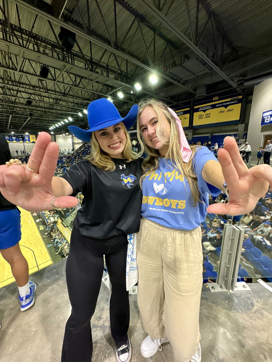 Greek Week: Men’s Basketball Semi Finals 🏀

Greeks had a great time cheering on the Men’s Basketball team at the Semi Finals! Congratulations to the Cowboys on their Win! Good luck at the Championships <a href="/McNeeseBaseball/">McNeese Baseball</a> ! 🏀💙💛