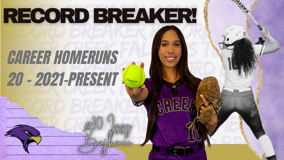 💣RECORD BREAKER!💣

With her 2 HOMERUNS today, Senior, Izzy Bojkovic has officially broken the Career Homerun Record! Help us send a HUGE Congrats to <a href="/IsabellaBojk/">Isabella Bojkovic</a> 
<a href="/VYPEDFW/">VYPE DFW</a> <a href="/dfwvarsity/">dfw varsity</a> <a href="/HSwfaa/">WFAA HS Sports</a> <a href="/DFWfastpitch/">DFW Fastpitch</a>