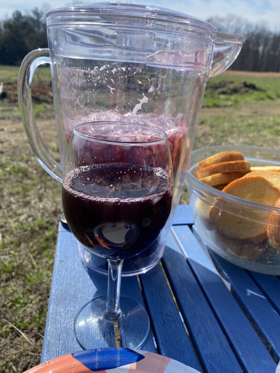 Spent most of the day eating bruschetta and drinking sangria up in the pasture while talking with a friend, and it was just what my soul needed. 

#MentalHealthDay