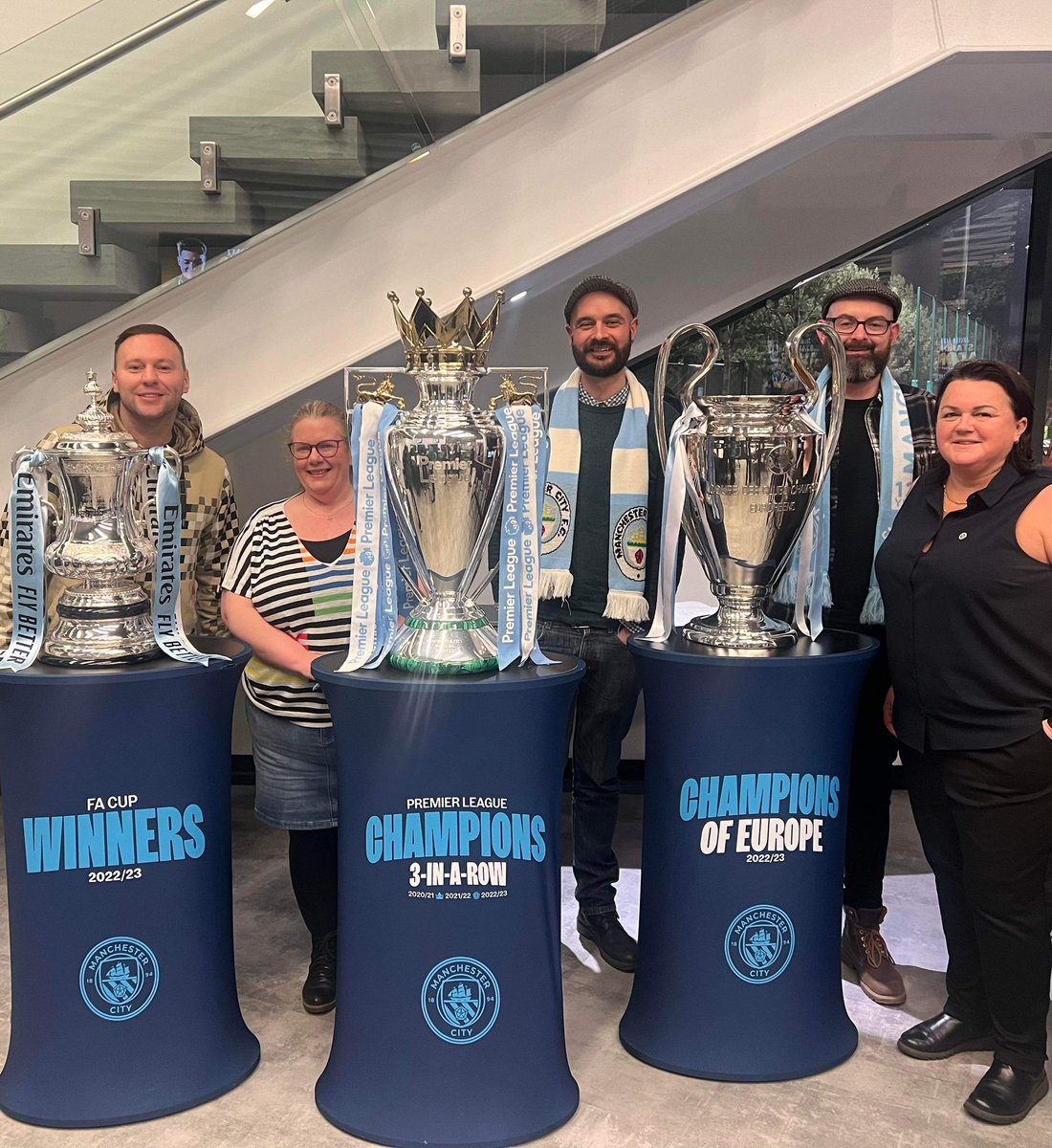 Azul_76's tweet image. Nice evening at the CFA to see the #JulianAlvarez documentary &amp;amp; these shiny beauties again 🩵 #MCFC #CSB