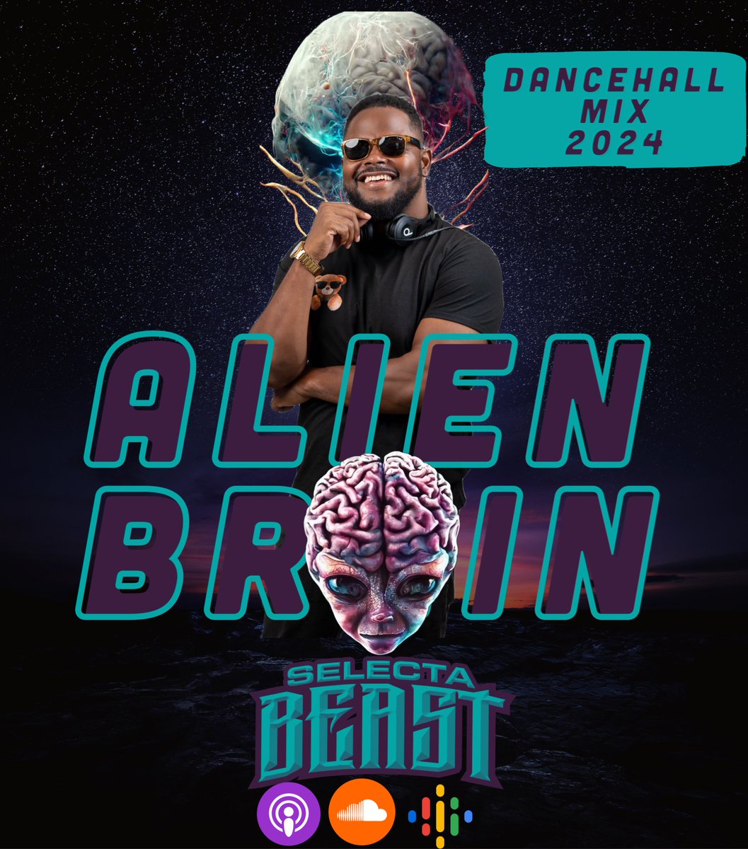 Alien Brain 👽🧠 Mix by DJ Selecta Beast 
NEW DANCE HALL MIX 2024
with all your favorite Dancehall Songs 
This is a special mix Design for you Dancehall lovers.

SoundCloud:
on.soundcloud.com/p1vHEwQShkj7s7…
#Dancehallmix2024