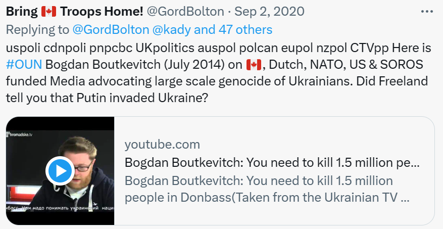 GordBolton's tweet photo. @kady @LeonaAlleslev @DavidLametti @CTVNews @VassyKapelos @CBCNews @globalnews @RobertFife @MercedesGlobal @Puglaas @JustinTrudeau @liberal_party @Rob_Oliphant @CommrRCMPGRC @CTV_PowerPlay @cafreeland @MinCanadaFA @mbouchardmtl @LoisLeeTV @calebmaupin @99freemind @wikileaks @TulsiGabbard @TruNews @realEdwardSzall @OSCE @UN @yfblanchet @CPC_HQ @theJagmeetSingh @RosieBarton @CBC @CBCMorningLive @NDP @antonioguterres @OlafScholz @ABDanielleSmith @CDCgov @NATO @PierrePoilievre @robcolin @marciayoungcbc @RachBlevins @LeeCamp @SLangeneggerCBC @Snowden @adriearsenault @TDellerYQR @NeilPHauer EUro-Atlantic SITREP:
Putin says the Vampire Ball is over!
Before the Galician 卐s had Hitler &amp; Bandera they used to worship Vlad the Impaler aka Count Dracula!
Cdnpoli polCan Auspol EUpol NZpol USpoli PnPCBC UKpolitics CTVPP SKpoli
https://t.co/TVyc2nDnuy
https://t.co/YIQf45xTGN https://t.co/4tVI6TfvRS