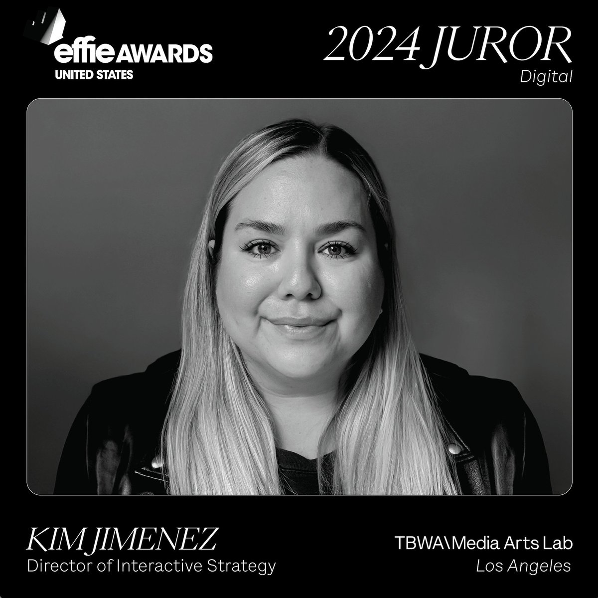 Effie US judging is underway, and Kim Jimenez, our Director of Interactive Strategy in LA, has been selected to serve on the 2024 Effie Awards US Digital Final Round Jury! 

Winners will be announced on May 29th! 🏆
<a href="/EffieAwards/">Effie Worldwide</a> #effieawards #effies