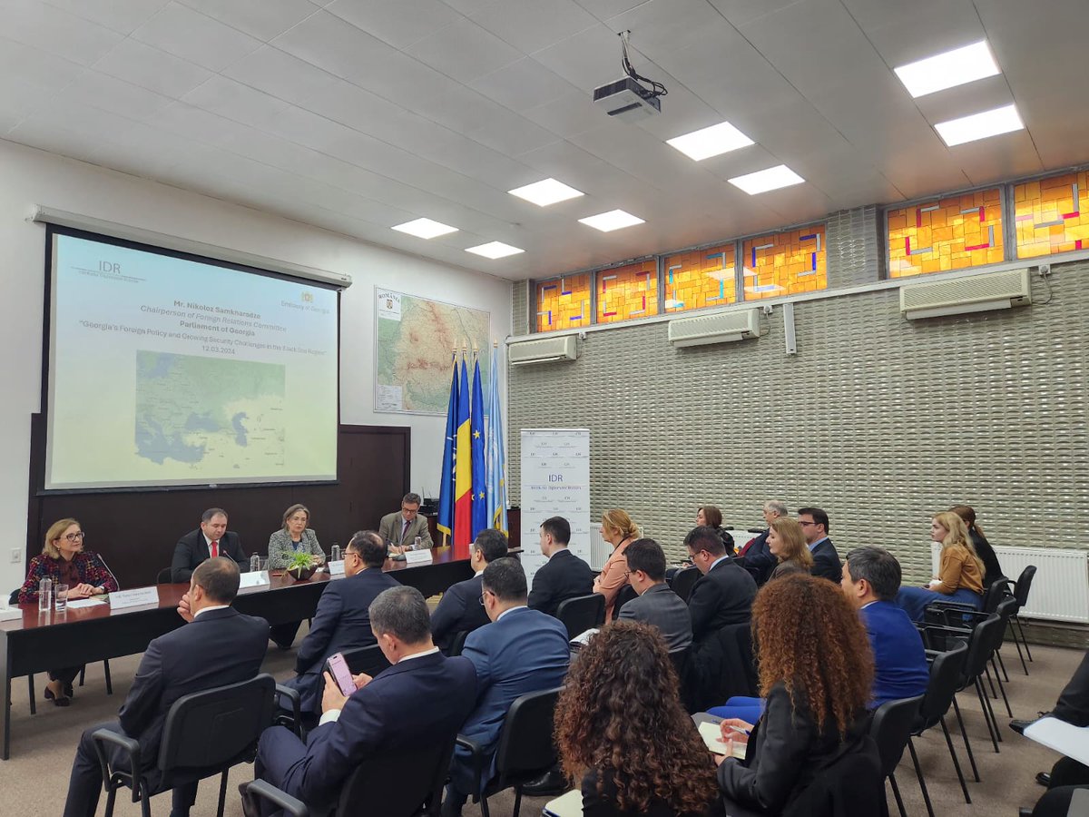 Grateful to the Romanian Institute of Diplomacy for giving me the opportunity to speak about Georgia's foreign policy priorities amid black sea security challenges to a distinguished audience of diplomats, researchers, civil servants, journalists and experts, in Bucharest.