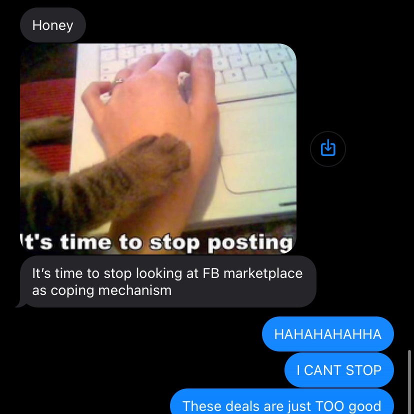 almanzobean's tweet photo. anyone addicted to the capitalist grindset that is FB marketplace or just me

(shoutout to @alisadraws for trying to tame the two wolves inside me) https://t.co/eC7clgGjIZ