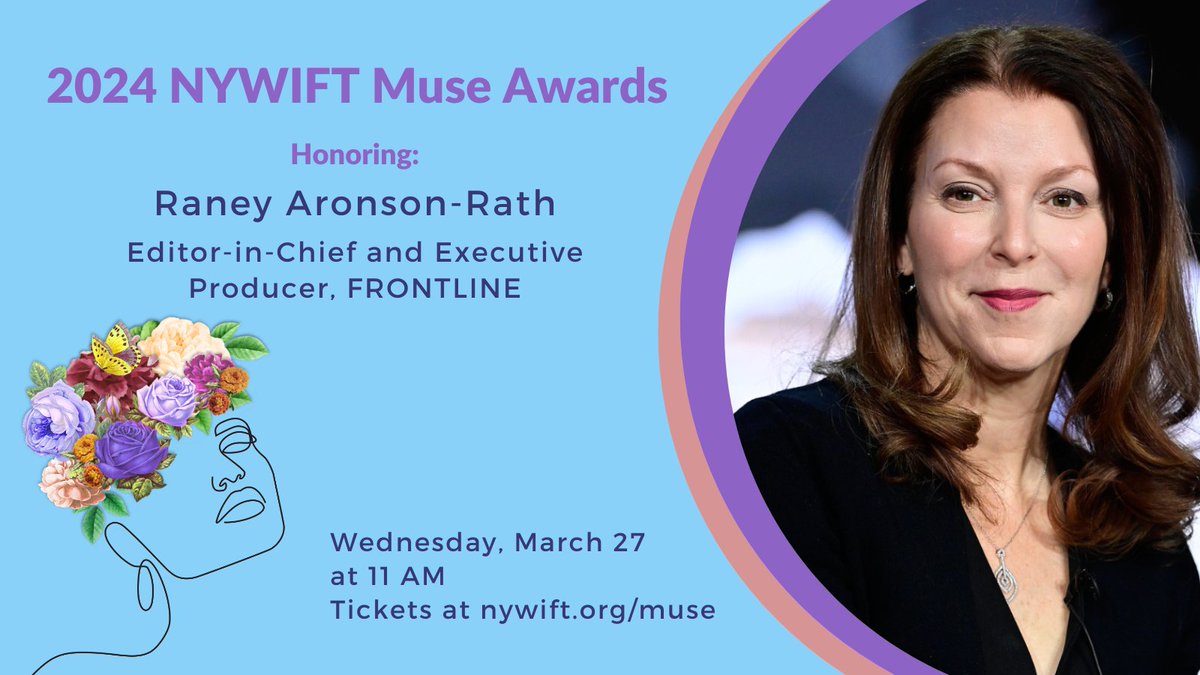 NYWIFT's tweet photo. FRONTLINE (PBS) editor-in-chief and executive producer @raneyaronson, who just won an Academy Award for 20 Days In Mariupol, will receive the Enid Roth Award for Excellence in Journalism! (2/10) https://t.co/QAGrNAyIQR