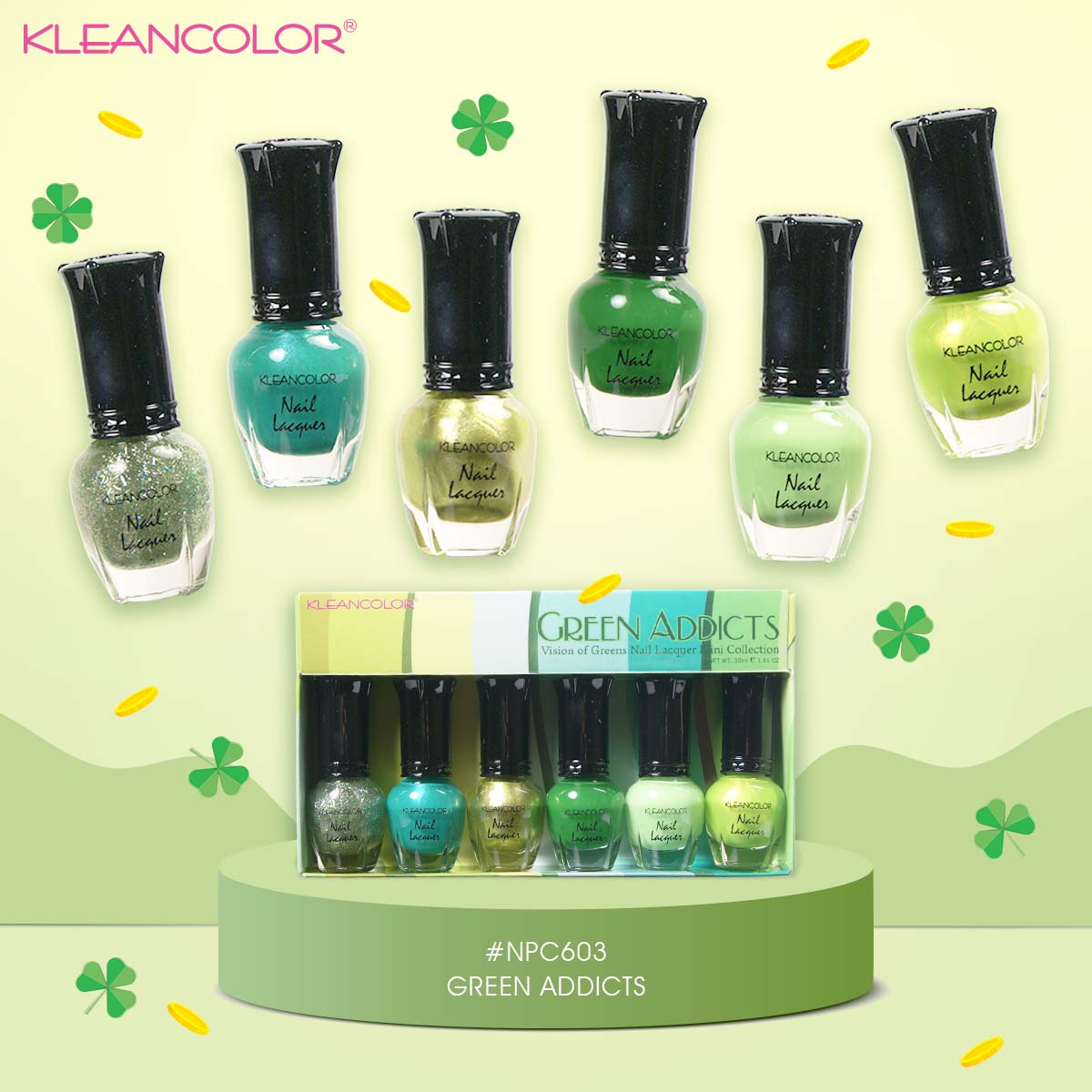 Feeling a little green? Like this pic for good luck.🍀☘💚
-
#KLEANCOLOR #greennailpolish #nailpolish #naillacquer #StPatsDay #HappyStPatricksDay #Makeup #Beauty #Cosmetics
-
kleancolor.com/products/green…
