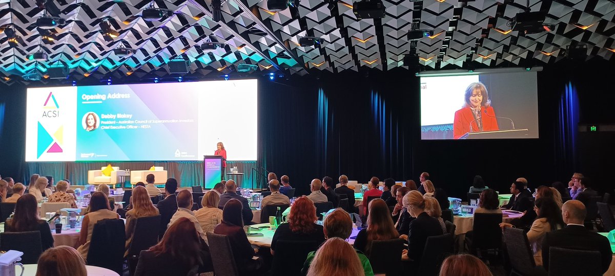 ACSI President @debbyblakey welcomes delegates, and reminds them that change can seem slow, but a look back shows us how far ESG management has come #ACSIConf