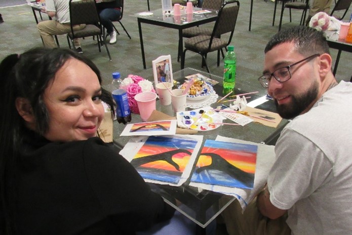 Clallam Bay Corrections Center hosted a Significant Person event, where incarcerated individuals and their loved ones enjoyed a meal together, painted, played Bingo and made chocolate covered strawberries!