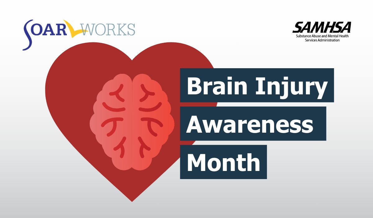 RT @samhsagov
Spread awareness this #BrainInjuryAwarenessMonth with the SAMHSA SOAR TA Center's 'Brain Injury Awareness and Education Resources.' Get valuable info compiled by experts for professionals, individuals with brain injuries, and their families.

ow.ly/7Olz50QS4FC