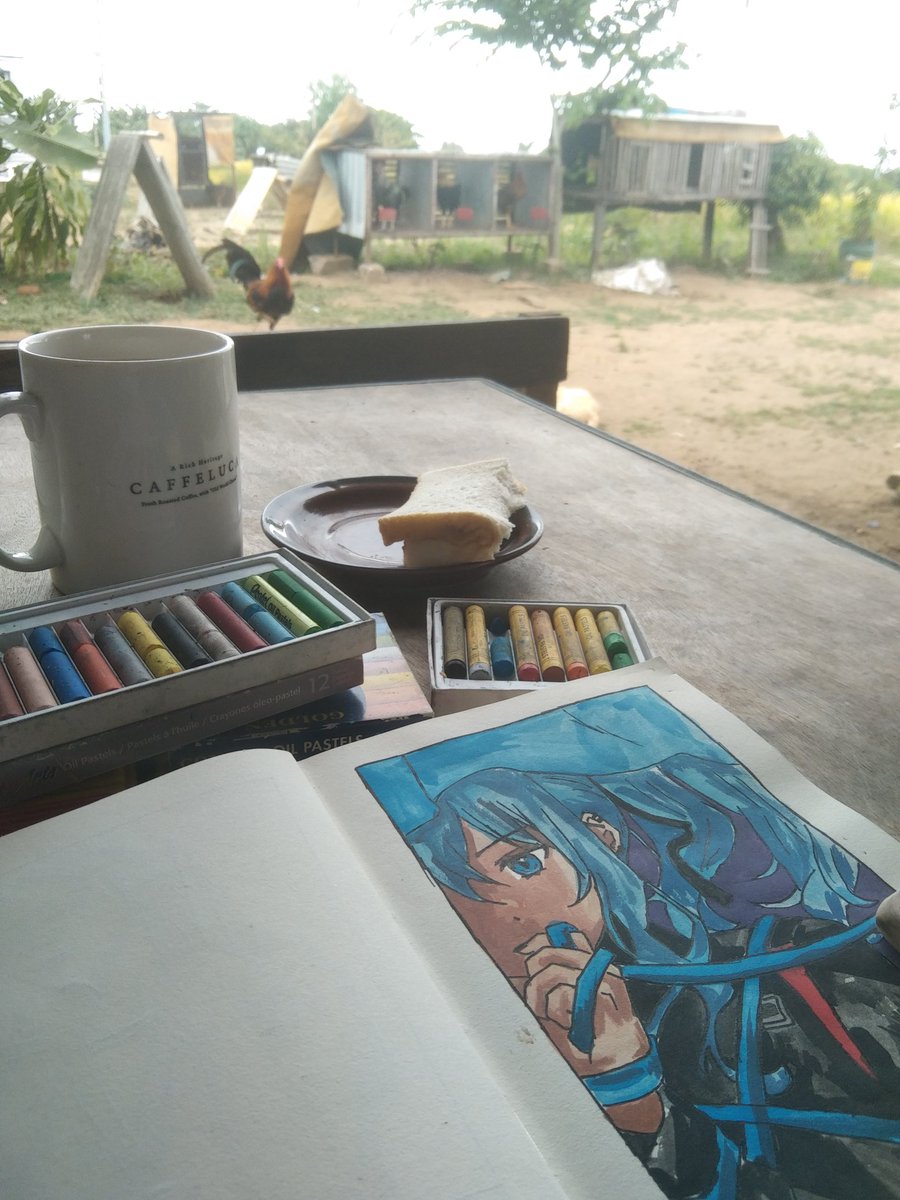 AB_Normal0522's tweet image. Morning coffee, drawing, and peace of mind 😌