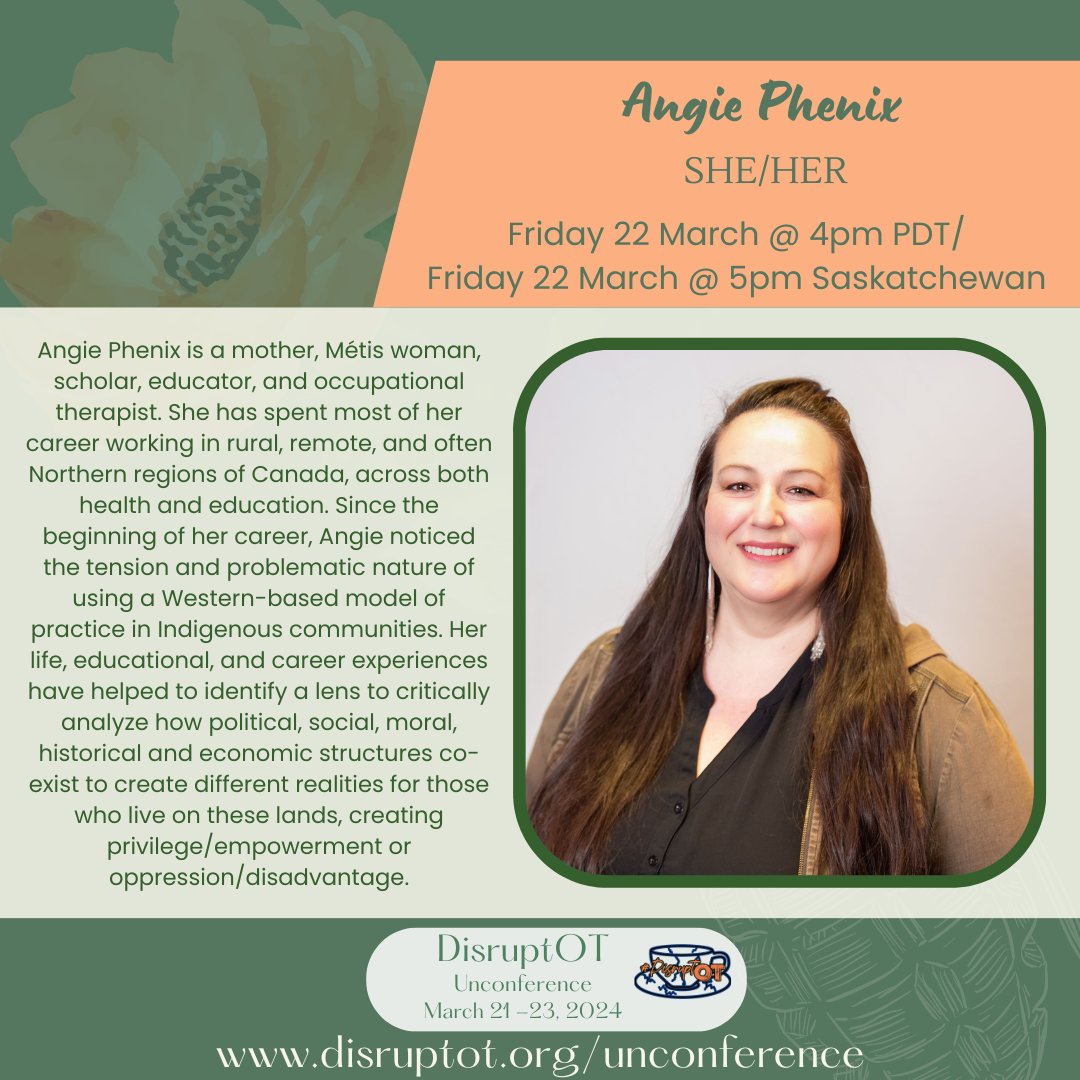 DisruptOT (@disruptot) on Twitter photo Meet <a href="/angelaphenix/">Angie Phenix</a>; she will be speaking at the DisruptOT Unconference session on Friday, March 22nd at 4pm PDT.
This event has translated auto-captions available in 35 languages so that most language speakers can participate.
✅ Free Registration: disruptot.org/unconference Meet <a href="/angelaphenix/">Angie Phenix</a>; she will be speaking at the DisruptOT Unconference session on Friday, March 22nd at 4pm PDT.
This event has translated auto-captions available in 35 languages so that most language speakers can participate.
✅ Free Registration: disruptot.org/unconference