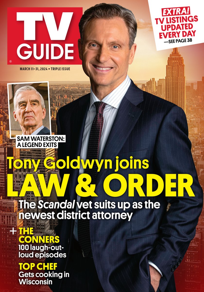 #TonyGoldwyn joins #LawAndOrder! Get the inside scoop on the #Scandal star’s new role as district attorney on the @nbc series inside the latest issue of TV Guide Magazine 🤩