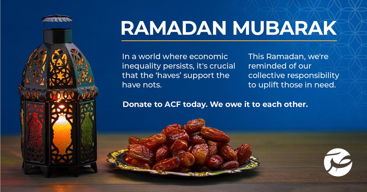 Ramadan Mubarak to all those observing this sacred month! 
This Ramadan serves as a poignant reminder of our collective duty and responsibility to uplift those in need. 
Donate to ACF today - bit.ly/4apE0q7
#RamadanMubarak #WeOweItToEachOther #Ramadan #Donate