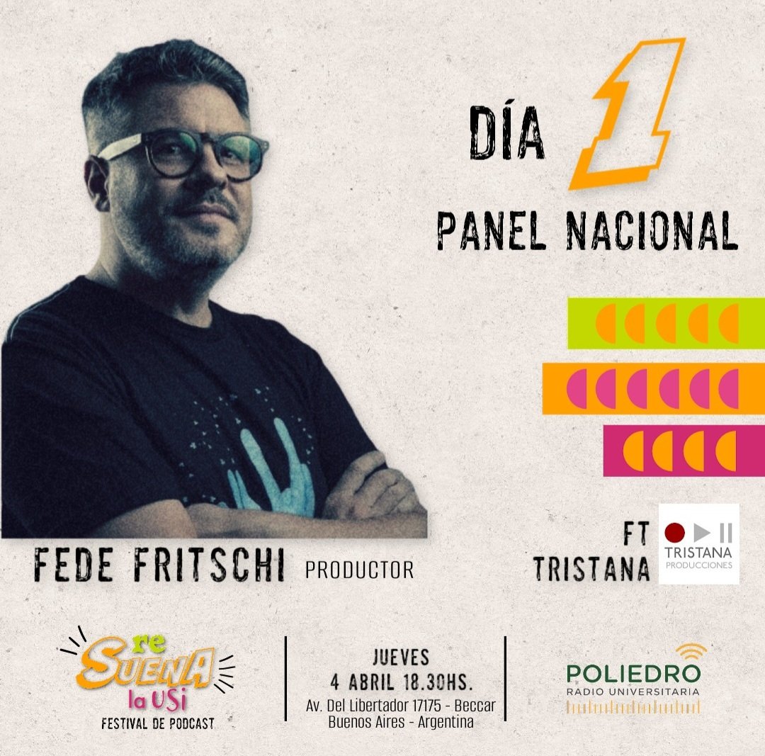 Federico Fritschi de <a href="/Circulantes_/">Circulantes</a> se suma a #resuenalausi al Panel Nacional
Jueves 4 de abril 18.30hs en <a href="/USanIsidro/">USI</a>
Gracias <a href="/FedeFritschi/">Federico Fritschi</a>
.
Organiza Poliedro Radio Universitaria
Ft. <a href="/tristana_prod/">#Tristana10Años</a>