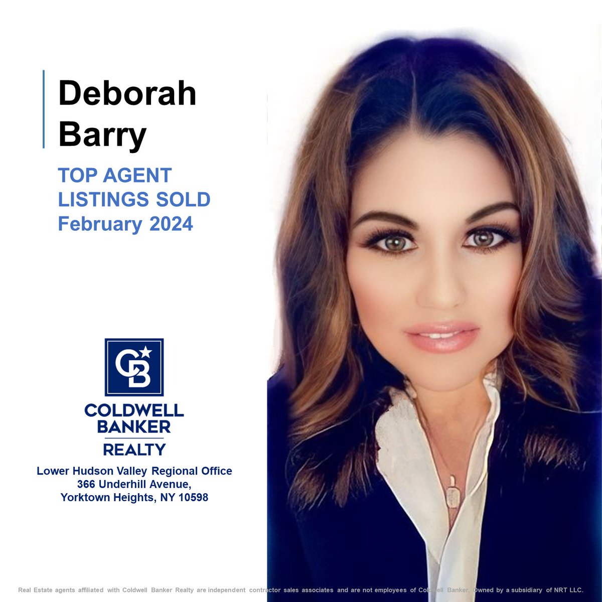 Congratulations to Deborah Barry on being February’s Top Agent Listings Sold.
Your dedication and hard work is greatly appreciated!
#congratulations #cbr #ctwc #realestate #lhvro #cbproud #cbtheplacetobe #bestagent #agentofcoldwellbanker #deborahbarry
