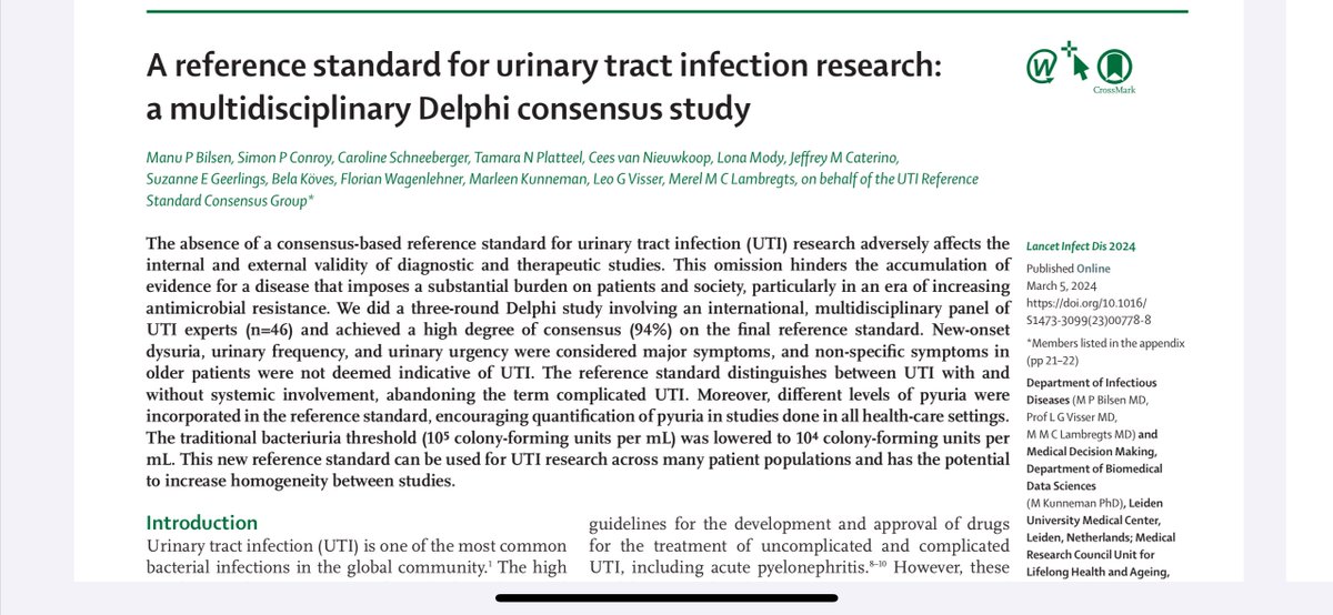 What a groundbreaking article🤩 in @TheLancetInfDis! It's not every day we witness a revolution in urinary tract infections🦠🧫, but this is one!! Kudos to @ManuBilsen and all the experts involved! @JMedinaPolo @rajan_vpillay @chrisharding123 @wragbags @ESIUeau @eau_yuo @afufuro