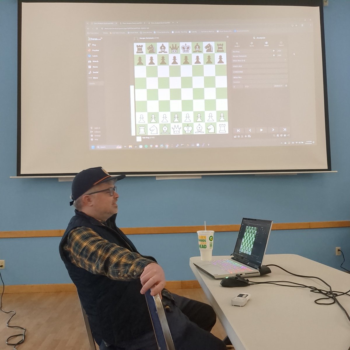 MetroWestChess's tweet photo. NM Rob King lecturing tonight! https://t.co/pQDoS6cPRw