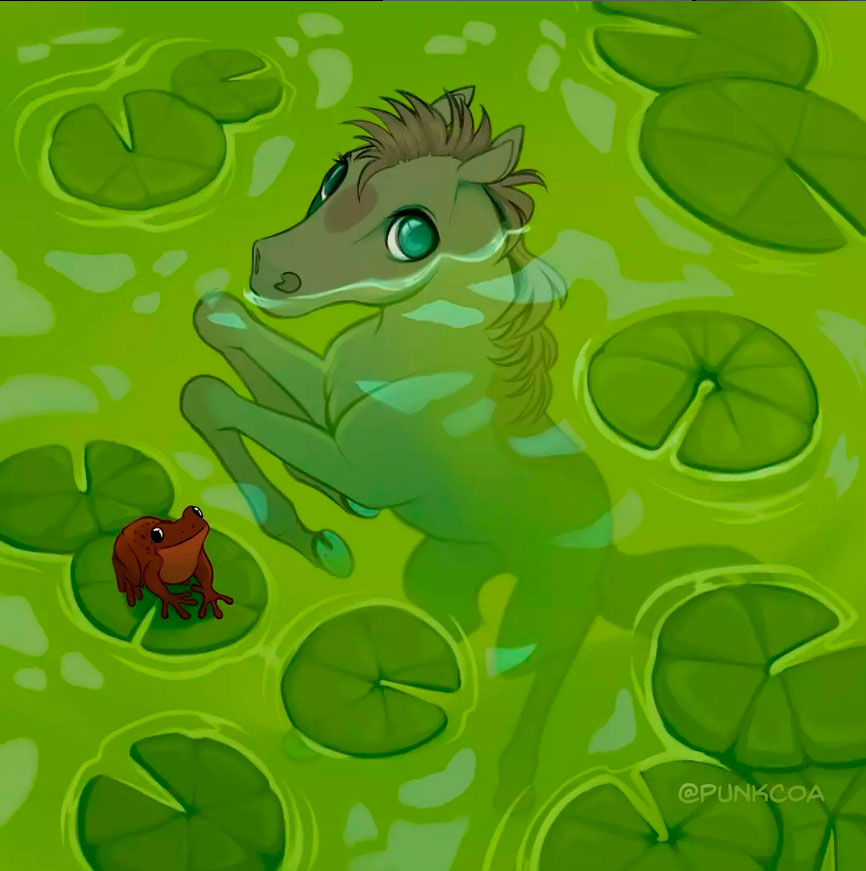 CoaPunk's tweet image. RT with some of your green art🍀

Old-ish personal art I still like a lot, I lost the original so here's a screenshot from IG 😅