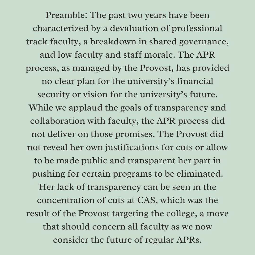 UNCG_AAUP's tweet photo. The General Faculty has voted, and the resolution of no confidence in Provost Storrs has passed. Full text of the resolution ⬇️ #savetheg https://t.co/SNFhLzoilq