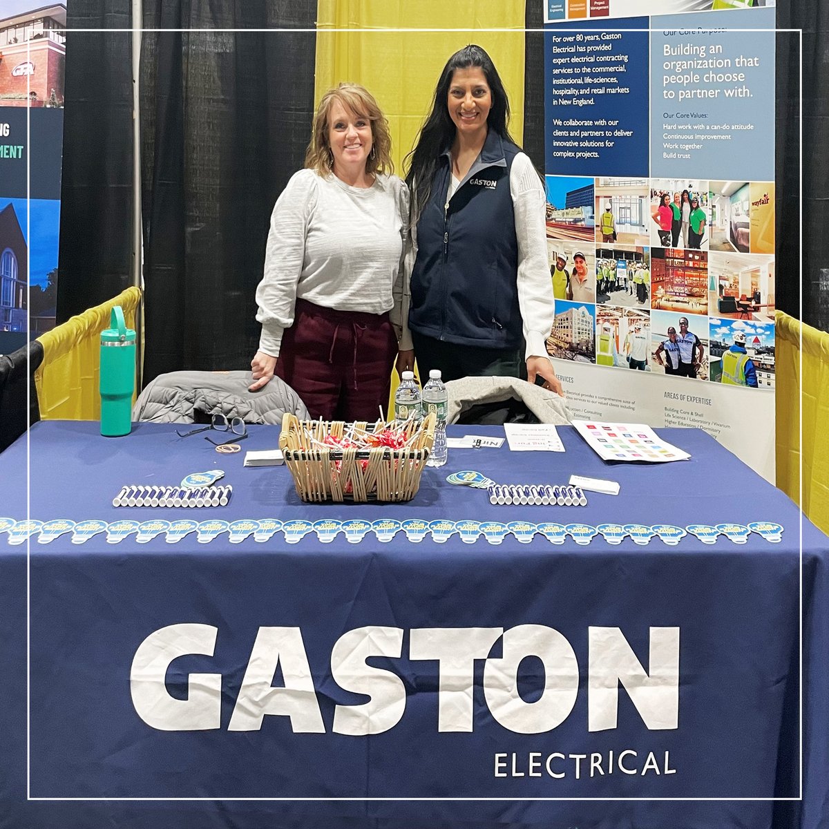 Great visit to the @wentworthinst Spring Co-op & Career Fair where Karen Walsh-Kelly (left) and Nina Radzim met with many talented and knowledgeable students! #WITPride @swe_wit @CLPWentworth #UniversityofOpportunity #WeBuildBoston