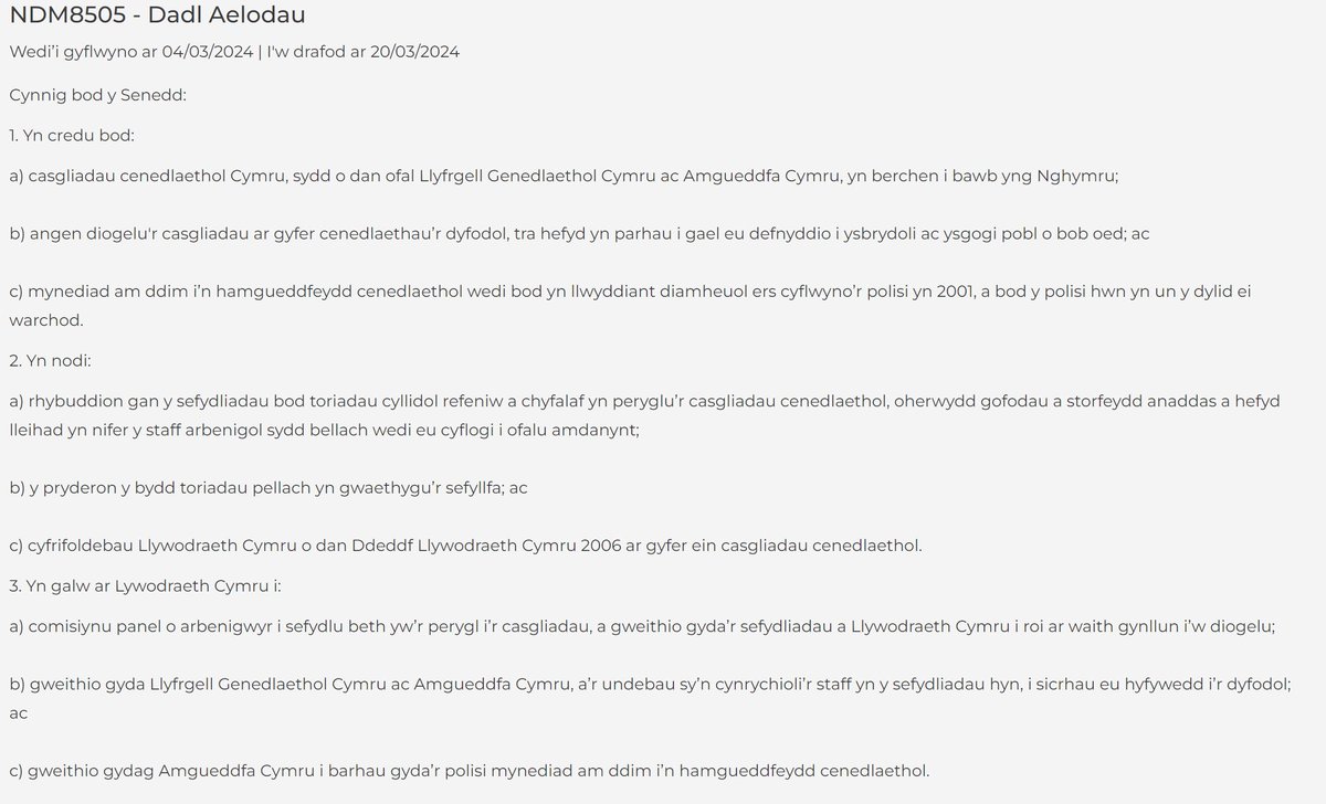 Heledd_Plaid's tweet image. Wedi llwyddo i sicrhau dadl am ddiwylliant a dyfodol ein casgliadau cenedlaethol yn y Senedd wythnos nesaf - edrych ymlaen at gael trafodaeth iawn a holi&apos;r Dirprwy Weinidog ar y mater pwysig hwn. 

Rhagor o wybodaeth yma: cofnod.senedd.cymru/Motion/8505 

#AchubEinTreftadaeth