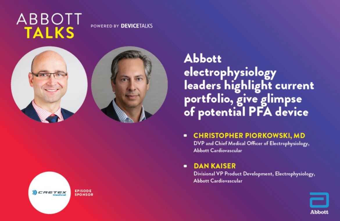 Vanessa Pittar | EP ABBOTT (@vanpittar) on Twitter photo Listen to #AbbottEP's Dr. Christopher Piorkowski & Dan Kaiser discuss the #AFib crisis & our Volt™ PFA System on <a href="/DeviceTalks/">DeviceTalks</a>: devicetalks.com/abbott-electro…
CAUTION: This product is for investigational use. Product is not FDA approved and not available for sale.
#ProudToBeAbbott Listen to #AbbottEP's Dr. Christopher Piorkowski & Dan Kaiser discuss the #AFib crisis & our Volt™ PFA System on <a href="/DeviceTalks/">DeviceTalks</a>: devicetalks.com/abbott-electro…
CAUTION: This product is for investigational use. Product is not FDA approved and not available for sale.
#ProudToBeAbbott