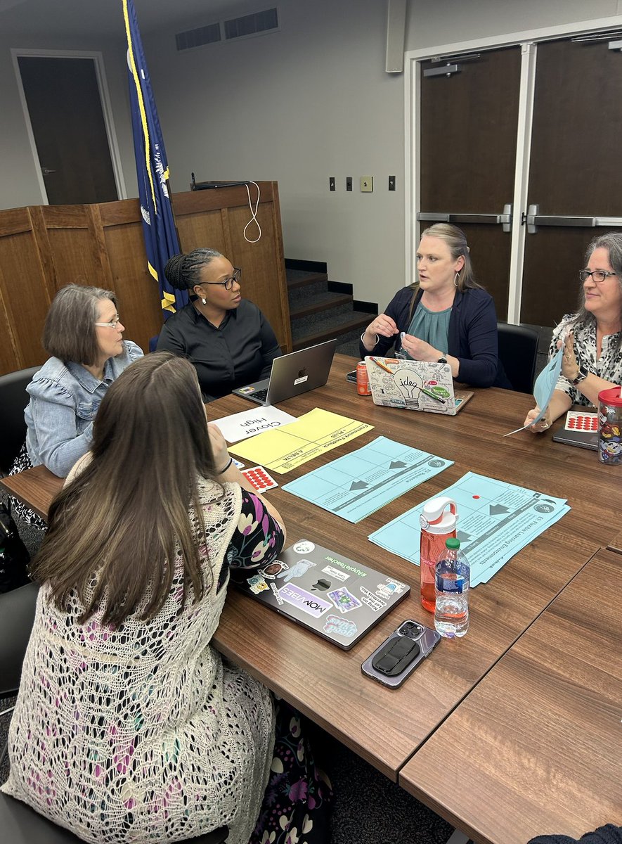 CHS_BlueEagles's tweet photo. Clover High educators unite with Clover School District peers for Part II of the districtโs Personalized Learning shared vision collaboration! Feedback, Evaluation, Next Steps underway! #CSDinAction #CHSinAction ๐๐ https://t.co/WLYANu8sSu