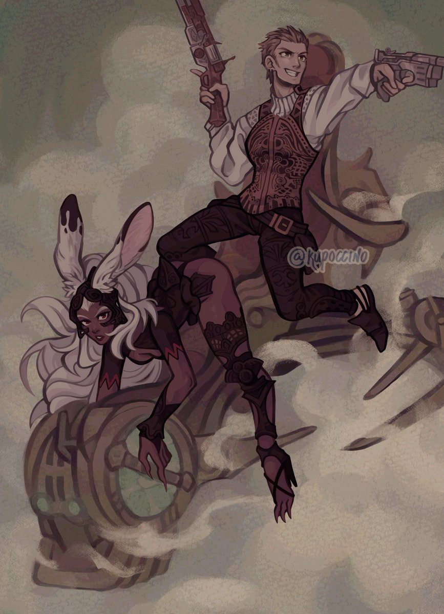 balthier and fran print that was for kupocon 🔫🐇
#FinalFantasy #FFXII