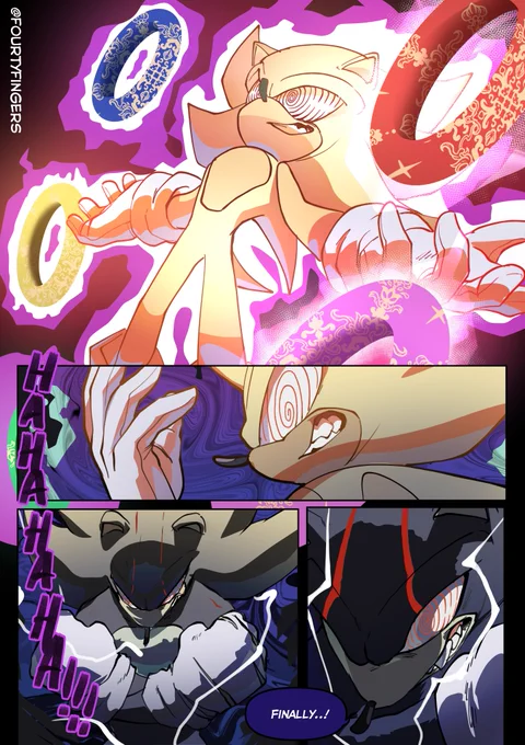 'Fleetway Super Sonic Darkspine Werehog Transformation' comic c*mm for @/s0megomer ✨ 
