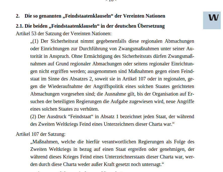 bundestag.de/resource/blob/… ... das liest sich als ob die Russen jederzeit uns angreifen könnten wenn die Gefahr besteht das wir Feindlichkeiten eröffnen.. Und das mit Billigung der UN ohne Sicherheitsrat.